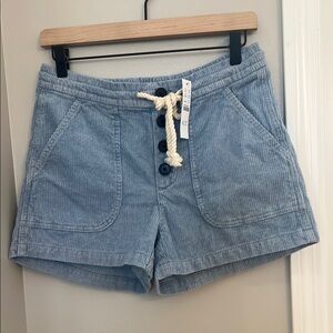J. Crew Blue High Waist Shorts with Drawstring
